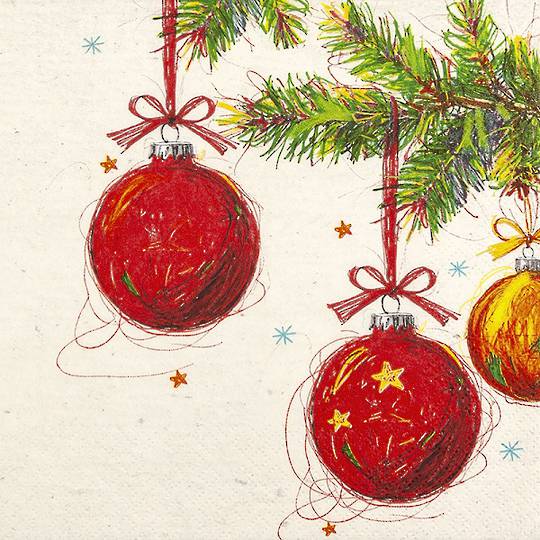 Paper Napkins 33cm, Christmas Drawing *ETA Nov